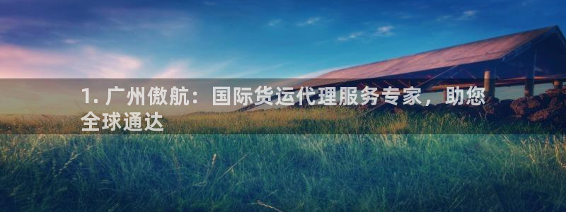 尊龙凯时：1. 广州傲航：国际货运代理服务专家，助您
全