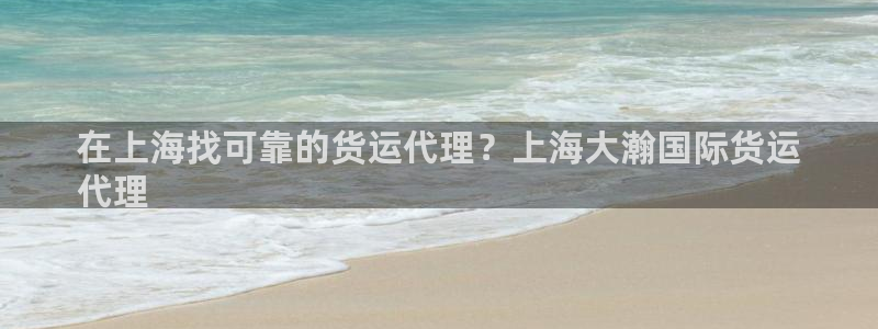 尊龙官网网页版：在上海找可靠的货运代理？上海大瀚国际货运