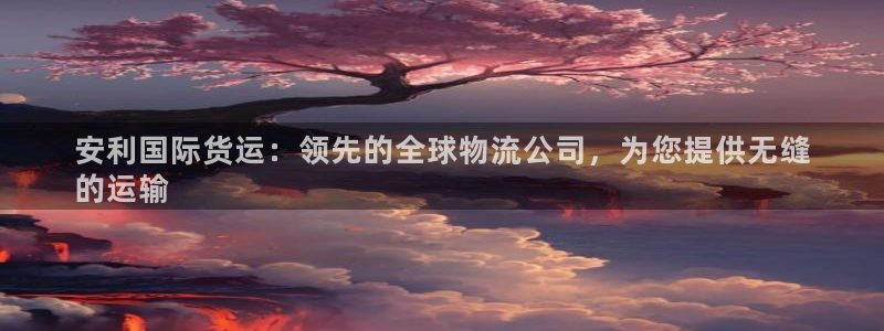 尊龙凯时链接：安利国际货运：领先的全球物流公司，为您提供