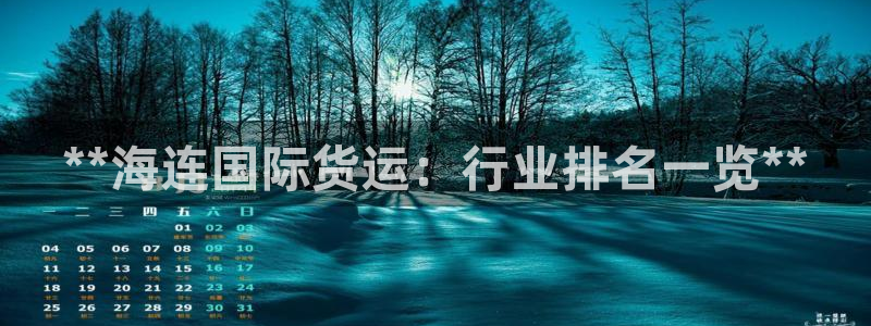 尊龙凯时-人生就是博中国官网：**海连国际货运：行业排名